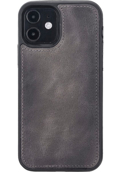Apple iPhone 12 Pro Uyumlu Deri Cüzdanlı Kılıf VS4EF Gri indirimleri
