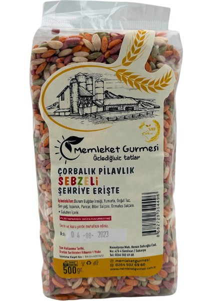 Ev Yapımı Çorbalık Sebzeli Şehriye 500 gr Mg