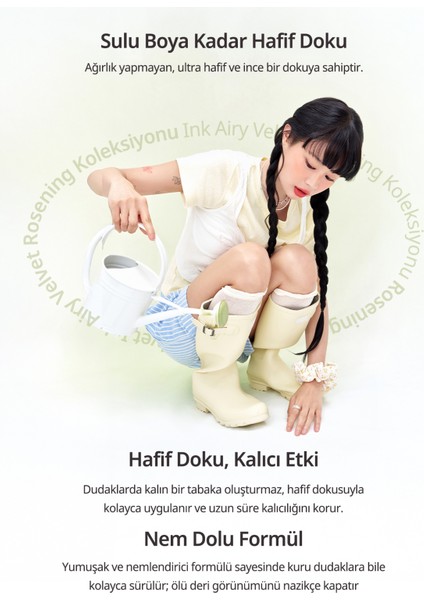 Uzun Süre Kalıcı ve Hafif Formüllü, Kadife Bitişli Tint PERIPERA Ink Airy Velvet (35 Cherry Rose)