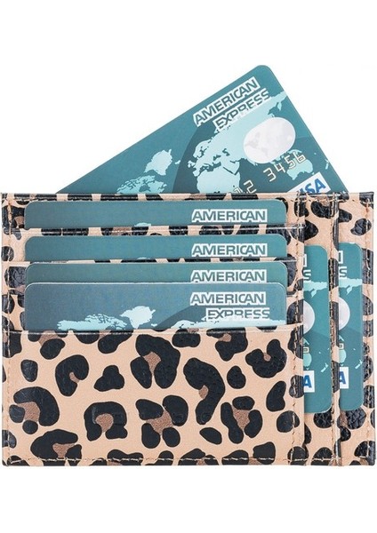 Zip Deri Fermuarlı Kartlık Zpch Leo-Ne Leopar fırsatları