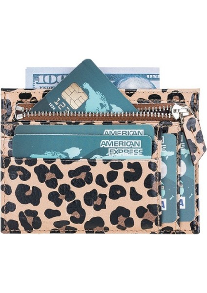 Zip Deri Fermuarlı Kartlık Zpch Leo-Ne Leopar indirimleri