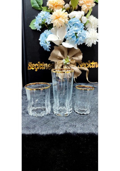 Seçkinev Gaia 18 Parça Gerçek Yaldızlı Su Bardağı Takımı (Paşabahçe Cam) fiyatları