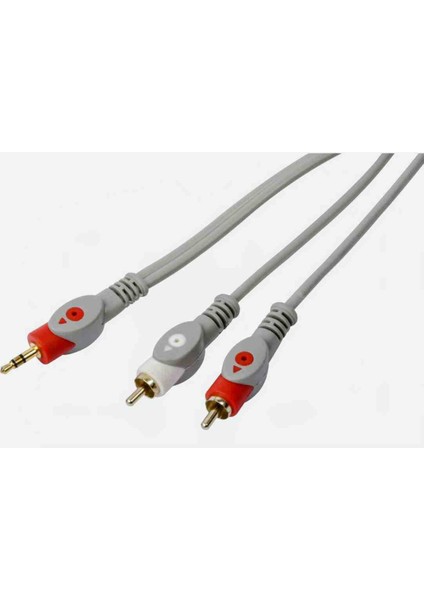 1 Metre 3,5 mm (1stereo + 2kulaklık Çıkışlı) Aux Kablo