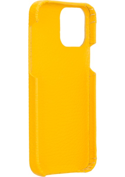 Apple iPhone 12 Mini Uyumlu Deri Arka Kapak F360 FL12 Sarı fırsatları