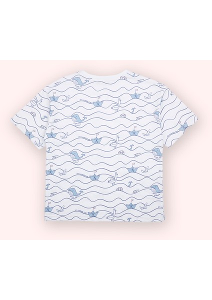 Erkek Çocuk Baskı Detaylı Beyaz Tişört fiyatları