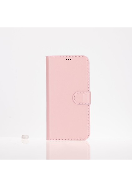 Apple iPhone 16 Pro Uyumlu, Hakiki Deri, El Yapımı, Cüzdanlı Kılıf, Toz Pembe fırsatları