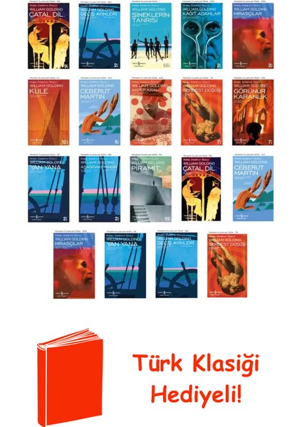 William Golding 19 Kitap Seti + Türk Klasiği Hediye