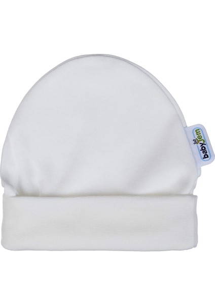 BabyJem Yenidoğan Bebe Şapka 397 Beyaz