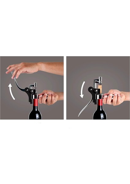 Vin Tirbuşon Yatay, Kollu Tirbuşon, Şarap Açacağı, Şişe Açacağı, Siyah, 66514606 indirimleri