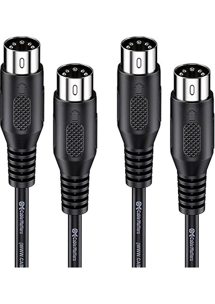 Matters 2'li Paket 5 Pin Dın Mıdı Kablosu, 5 Pin Mıdı Kablosu - 3m
