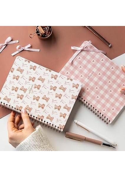 Spiralli Karton Kapak 2’li Set Kareli Okul Defteri 80 Yaprak, Ders Programlı Ayıcık indirimleri