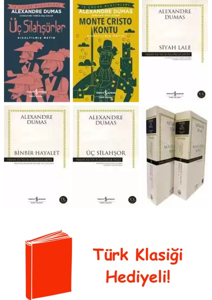 Alexandre Dumas 6 Kitap Seti + Türk Klasiği Hediye