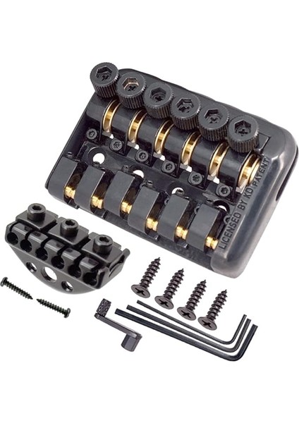 6 Dize Eyer Başsız Gitar Köprü Tailpiece Solucanlar Dahil Dize Cihazı Gitar Köprü Tailpiece Parçası