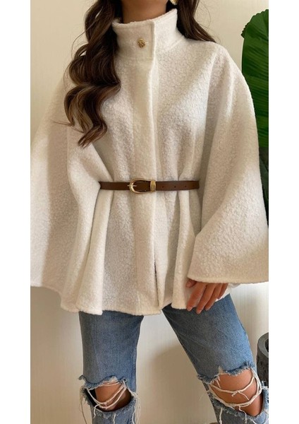 Kadın Hakim Yaka Ispanyol Kol Detay Kemer Dahil Kaban