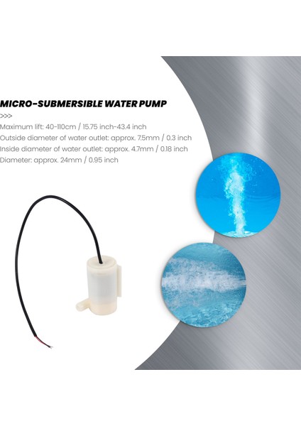 Adet Mini Mikro Dalgıç Su Pompası Dc 2,5-6V Motor Pompası 120L/H (Yurt Dışından) modelleri