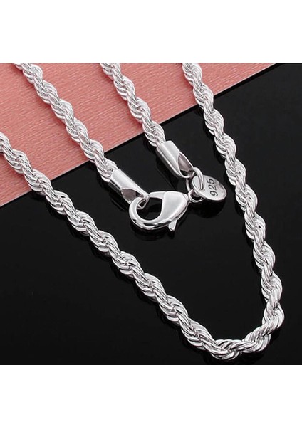 925 Ayar Gümüş Burgu Zincir Unisex Kadın Erkek Kolye modelleri