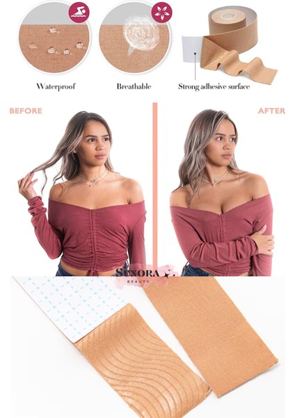 Göğüs Bandı Şekillendirici ve Dikleştirici Bant Ten Rengi 5x5 Metre Meme Dikleştirici Sabitleştirici fırsatları