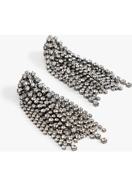 Büyük Boy Sallantılı Taşlı Küpe fiyatları