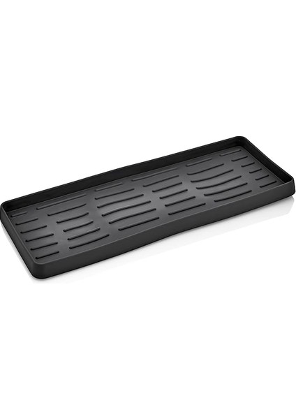 Home Silikon Sabunluk Organizer, Sabunluk Altlığı, Sıvı Sabun Standı Antrasit 26X10 cm