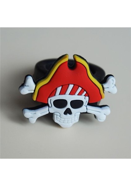 Zeroshop Kırmızı Renk Şapkalı Çocuk Uyumlu Plastik Korsan Yüzüğü
