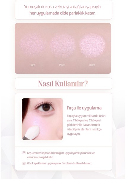 Mikro Inci Tanecikleriyle Yoğun Işıltı Sağlayan Highlighter Clıo Prism Highlighter 04 Grace Opal