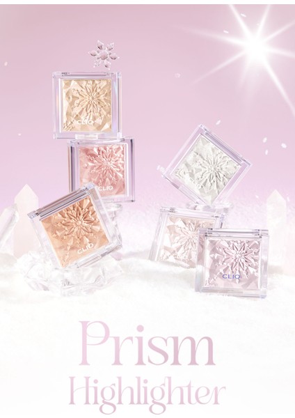 Mikro Inci Tanecikleriyle Yoğun Işıltı Sağlayan Highlighter Clıo Prism Highlighter 04 Grace Opal