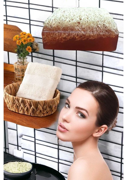 2li Set %100 Doğal Kabak Lifli Kahve Sabun El Yüz Kurulama Havlu fiyatları