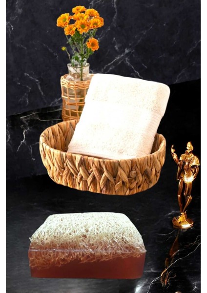 2li Set %100 Doğal Kabak Lifli Kahve Sabun El Yüz Kurulama Havlu modelleri