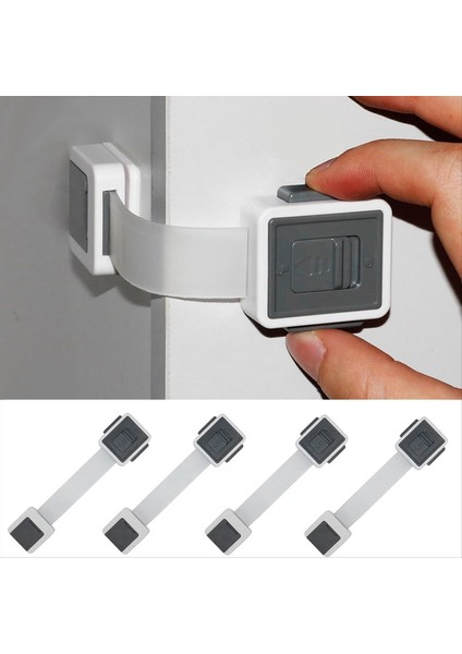 Çocuk Geçirmez Dolap Kilitleri, 4 Paket Bebek Geçirmez Kapı Kilitleri Buzdolabı Çekmecesi Dolap Bulaşık Makinesi Dolap Kiler (Yurt Dışından) fiyatları