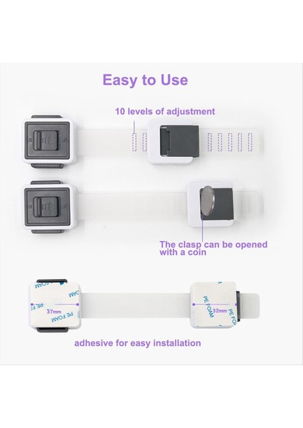 Çocuk Geçirmez Dolap Kilitleri, 4 Paket Bebek Geçirmez Kapı Kilitleri Buzdolabı Çekmecesi Dolap Bulaşık Makinesi Dolap Kiler (Yurt Dışından) modelleri