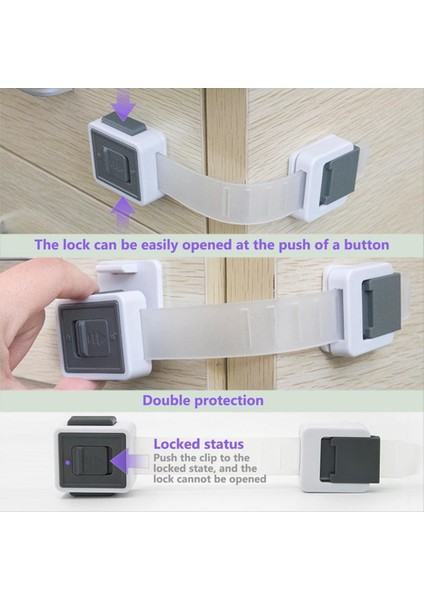 Çocuk Geçirmez Dolap Kilitleri, 4 Paket Bebek Geçirmez Kapı Kilitleri Buzdolabı Çekmecesi Dolap Bulaşık Makinesi Dolap Kiler (Yurt Dışından) indirimleri