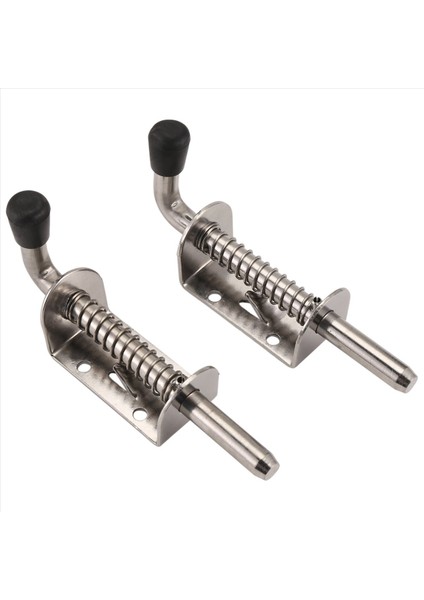 2pcs 5 Inç Paslanmaz Çelik Yay Yüklü Mandal Pim Namlu Cıvatası 2mm Kalınlaştırılmış Kapı Kilidi Fırça (Yurt Dışından)