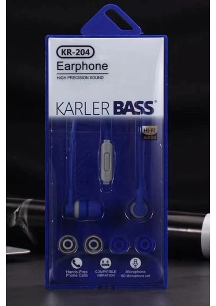 Xmpdby Karler Bass KR-204 Kablolu Kulaklık - Lacivert indirimleri