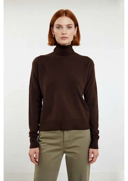 Kadın Basic Düz Tasarım Balıkçı Yaka Yünlü Triko Kazak Kış Kombinlerinin Gözdesi Kaliteli Şık fiyatları