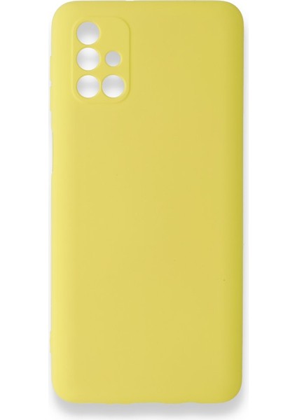 Samsung Galaxy M31S Kılıf Içi Kadife Kaplı Nano Silikon Kapak - Sarı