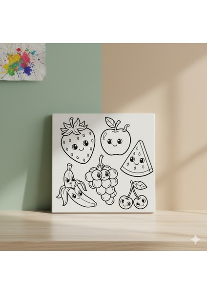 Çocuklar Için Eğitici ve Eğlenceli Sevimli Meyveler Boyama Seti modelleri