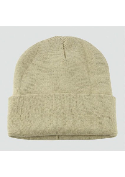 Nrzsnt Çift Kat 1 Nci Kalite Renkli Bere Bere Eldiven -Bej