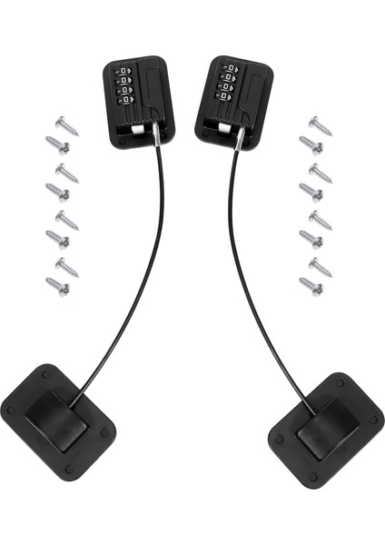 2 Paket Buzdolabı Kilit Kombinasyonu Kodlanmış, Çocuklar Için Buzdolabı Kilidi, Çocuk Güvenlik Dolabı Pencere Kilitleri, Bebek Kapı Kilidi (Yurt Dışından)