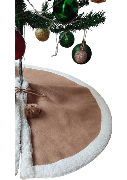 , Yılbaşı Çam Ağacı Altı Örtüsü, Çam Ağacı Ayak Halısı Örtüsü, Sütlü Kahve Renk, 70 cm fırsatları