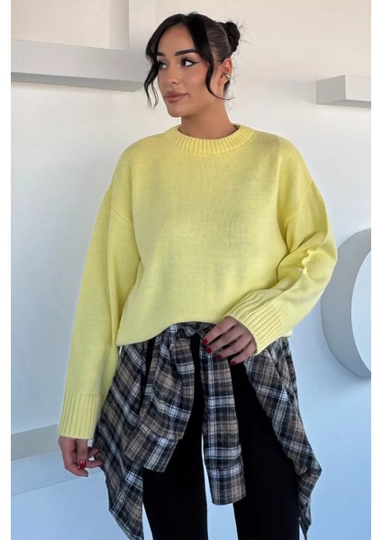 Kadın Bisklet Yaka Triko Kazak P-00018507