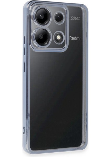 Poco X6 Kılıf Kamera Lens Korumalı Razer Lens Silikon Kapak - Açık Mavi