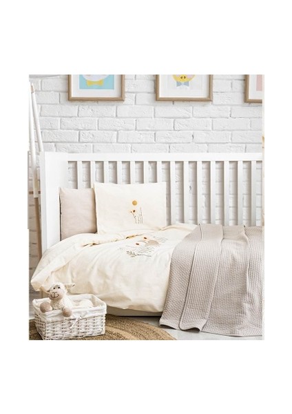 Little Sheep Yatak Örtülü Bebek Nevresim Takımı – Pamuk, Yumuşak Dokulu