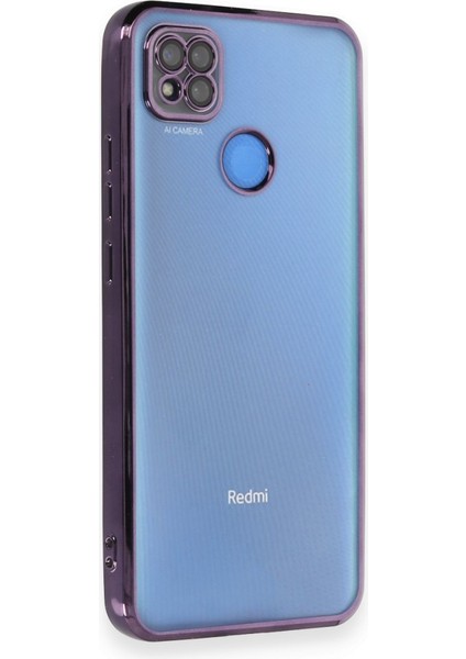 Redmi 9c Kılıf Kamera Lens Korumalı Parlak Silikon Kapak Ryc/razer Lens - Mor