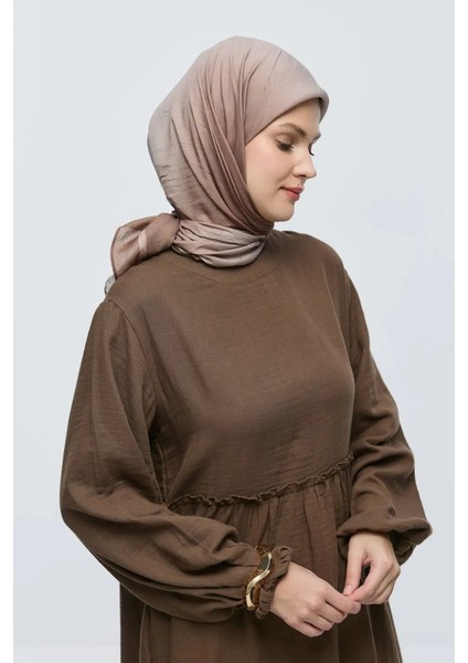 Mirora Desen Bambu Eşarp - Koyu Vizon modelleri