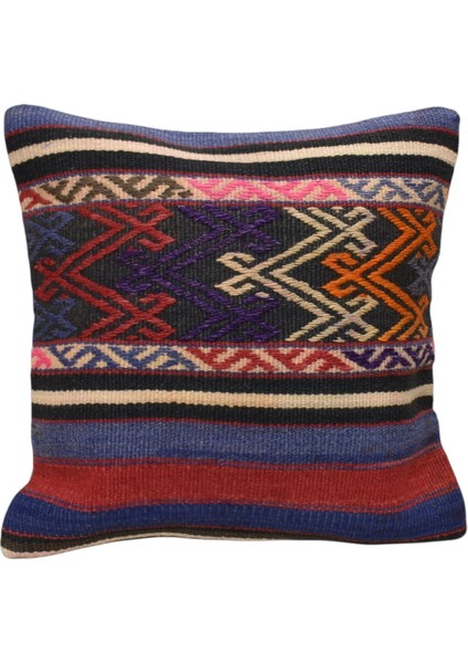 Yeni El Dokuma Dekoratif Kilim Kırlent Yastık Kılıfı 6466