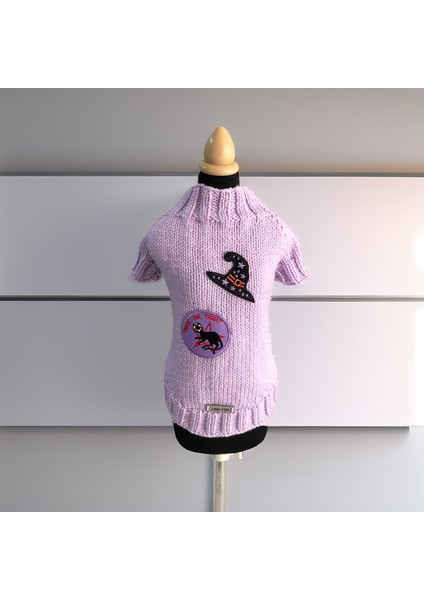 Kedi ve Köpek Için Eflatun Cadılar Bayramı Kazağı