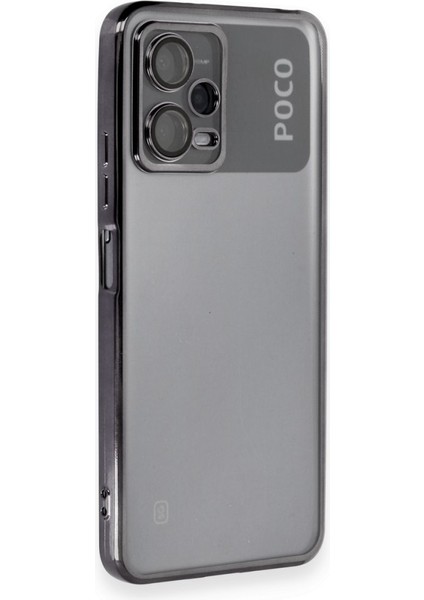 Poco X5 5g Kılıf Kamera Lens Korumalı Razer Lens Silikon Kapak - Siyah