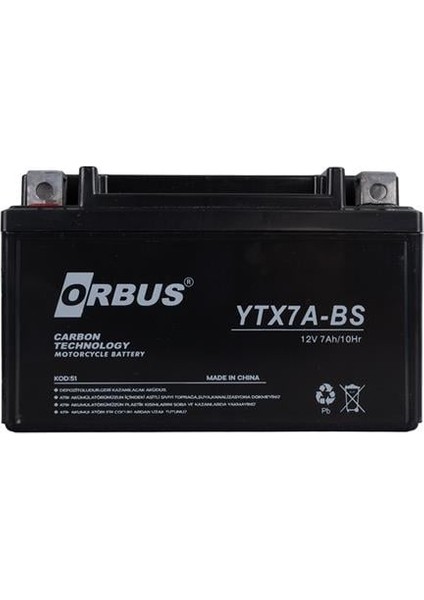 YTX7A-BS 12V 7A Motosiklet Aküsü (152 x 88 x 98 Mm) (2.5kg) fiyatları
