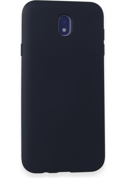 Samsung Galaxy J7 Pro / J730 Kılıf Içi Kadife Kaplı Nano Silikon Kapak - Koyu Mavi