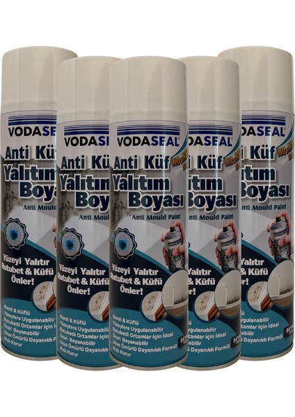 Anti Küf Yalıtım Boyası 5'li Paket– Rutubet ve Küfe Karşı Mucizevi Sprey 400 ml